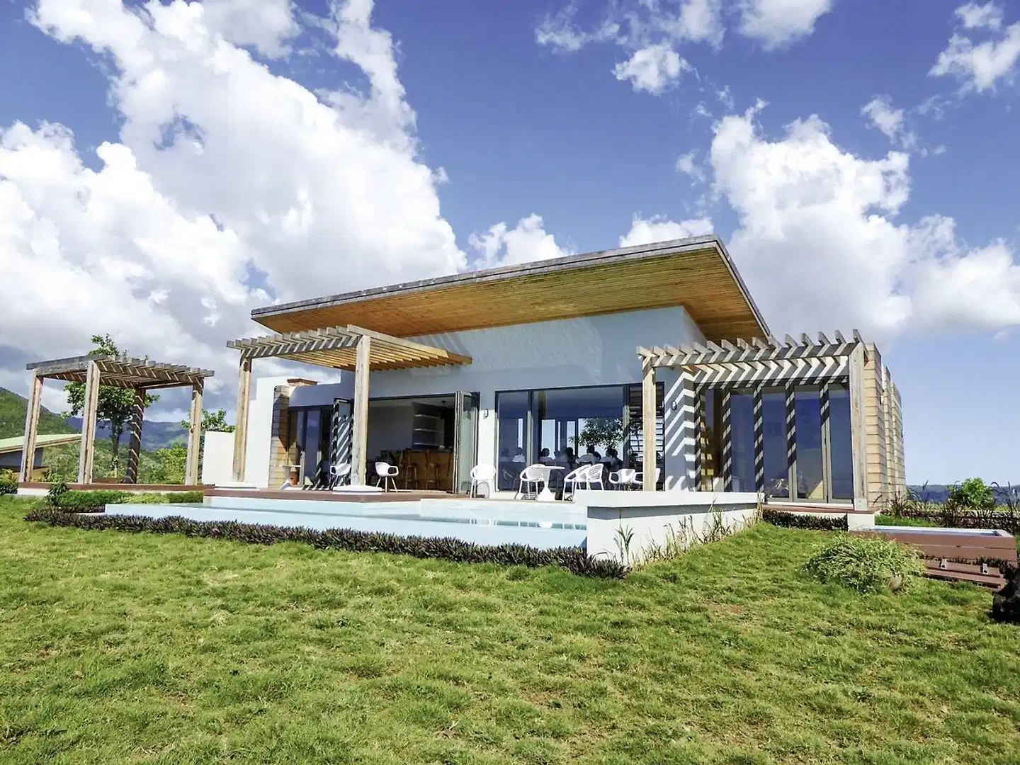 Chalets Chamarel Aussenansicht