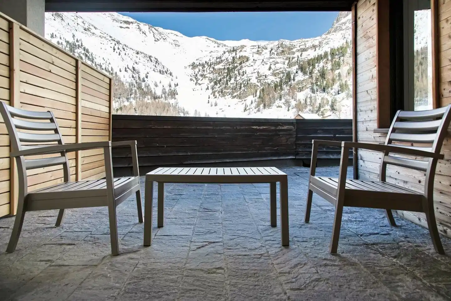 Blu Hotel Senales: Zirm-Cristal Terrasse