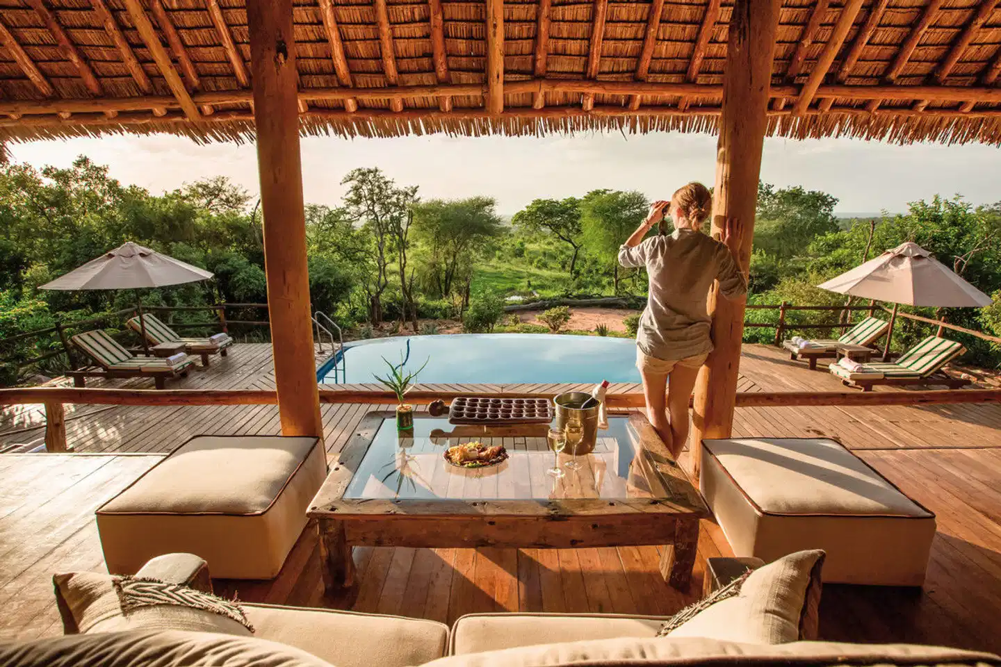 Elewana Sky Safari Tansania Terrasse