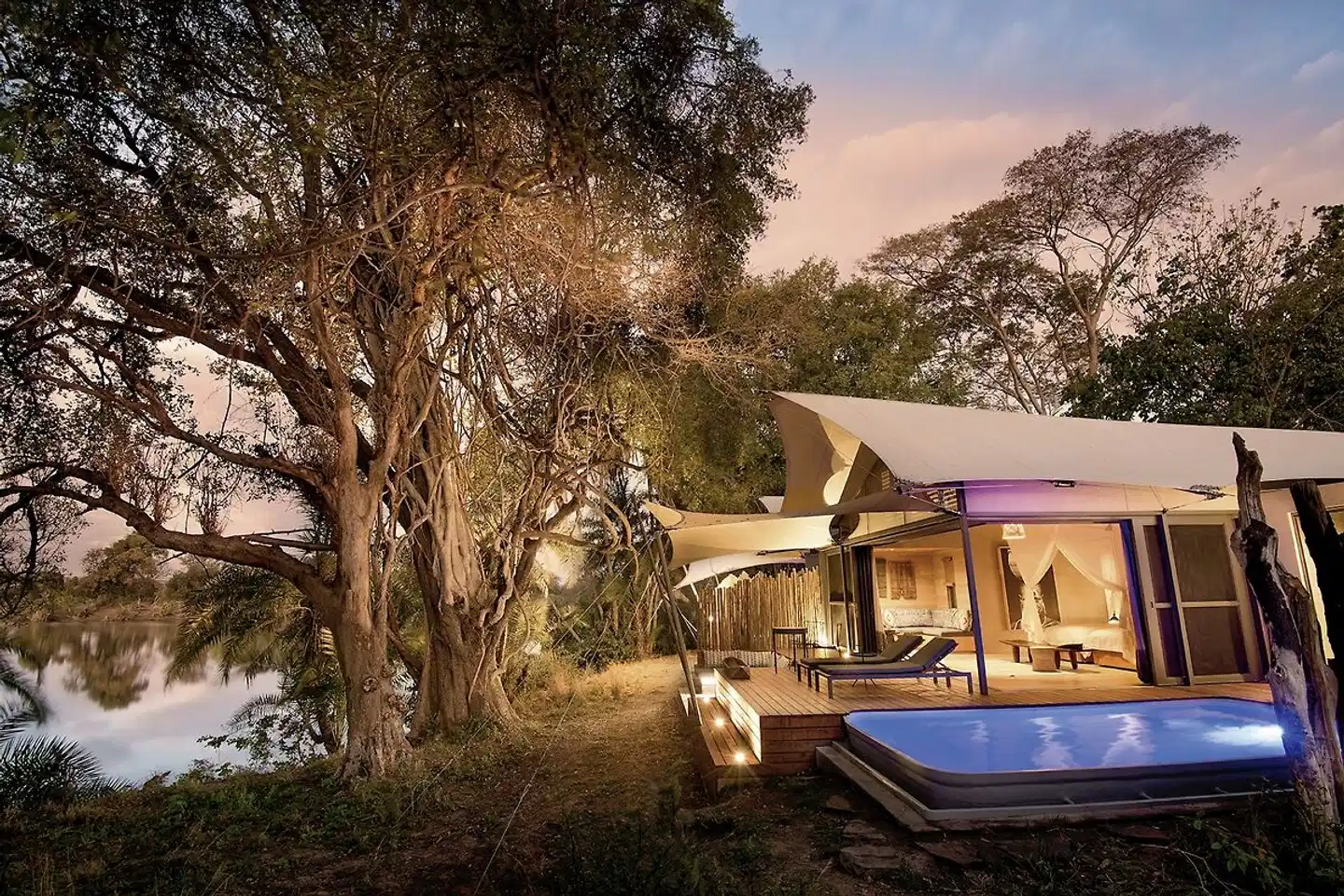 Familien Safari mit African Bush Camps Aussenansicht