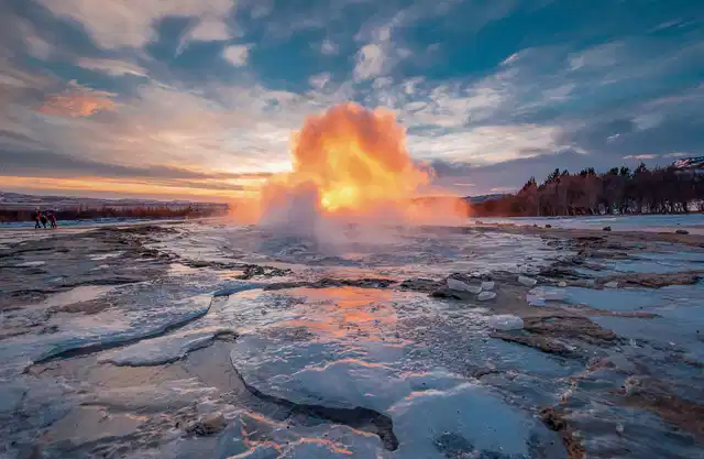 Hochland, Gletscher und Geysire Landschaft