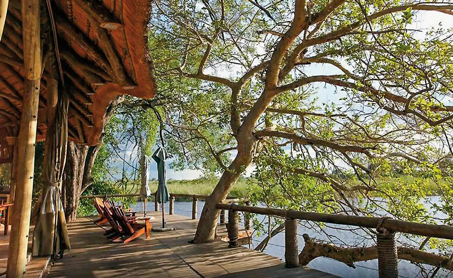 Lianshulu Bush Lodge Terrasse