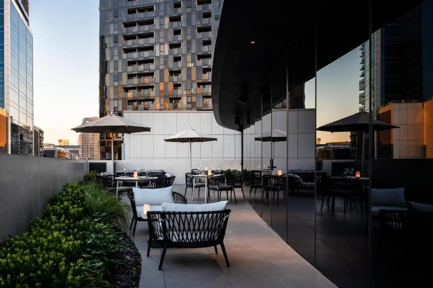 Melbourne Marriott Hotel Docklands Terrasse