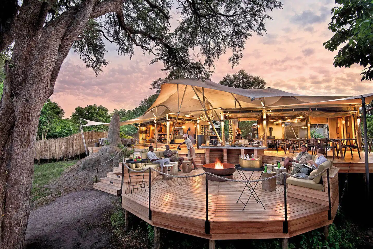 Khwai Leadwood Terrasse