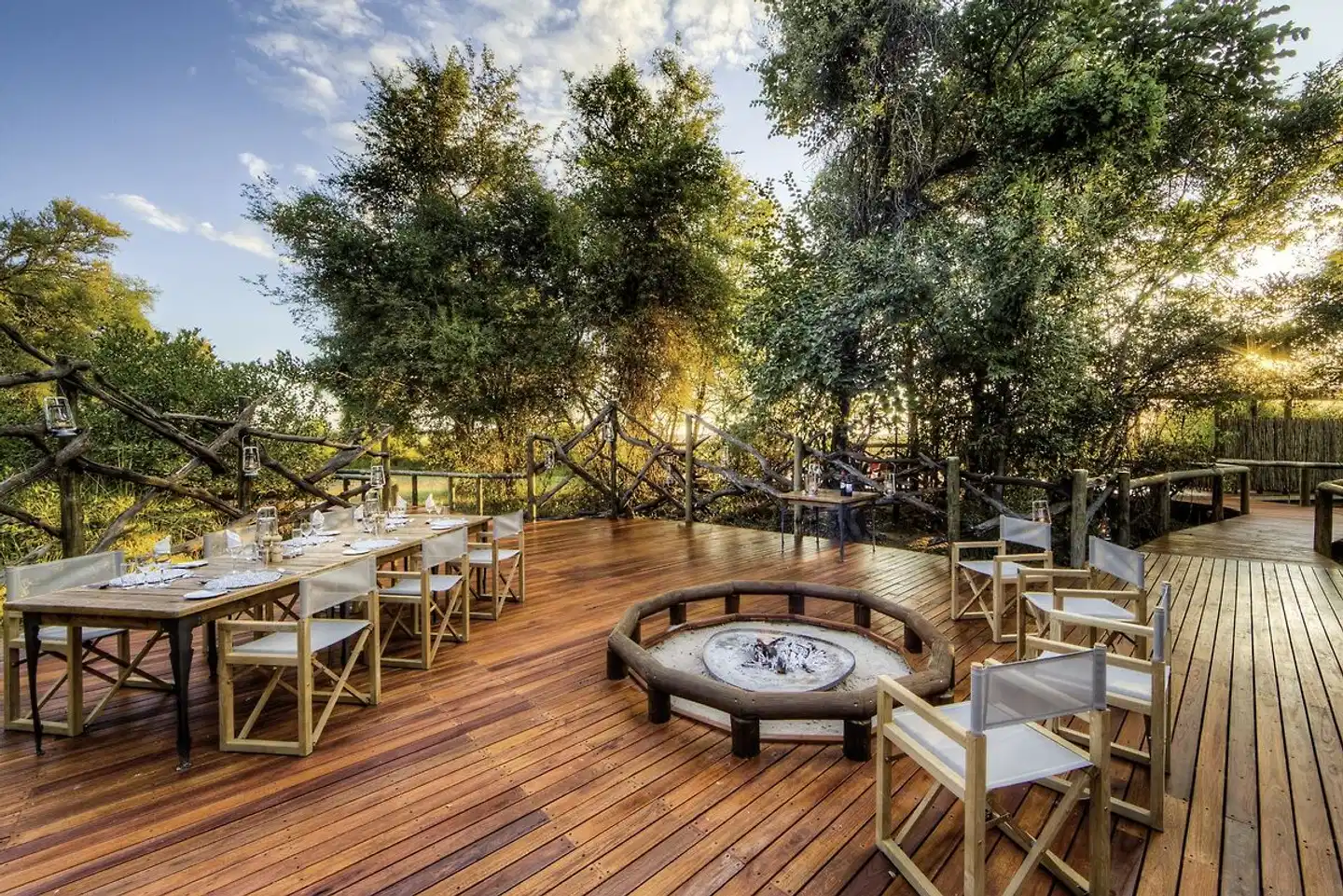 Camp Moremi Terrasse