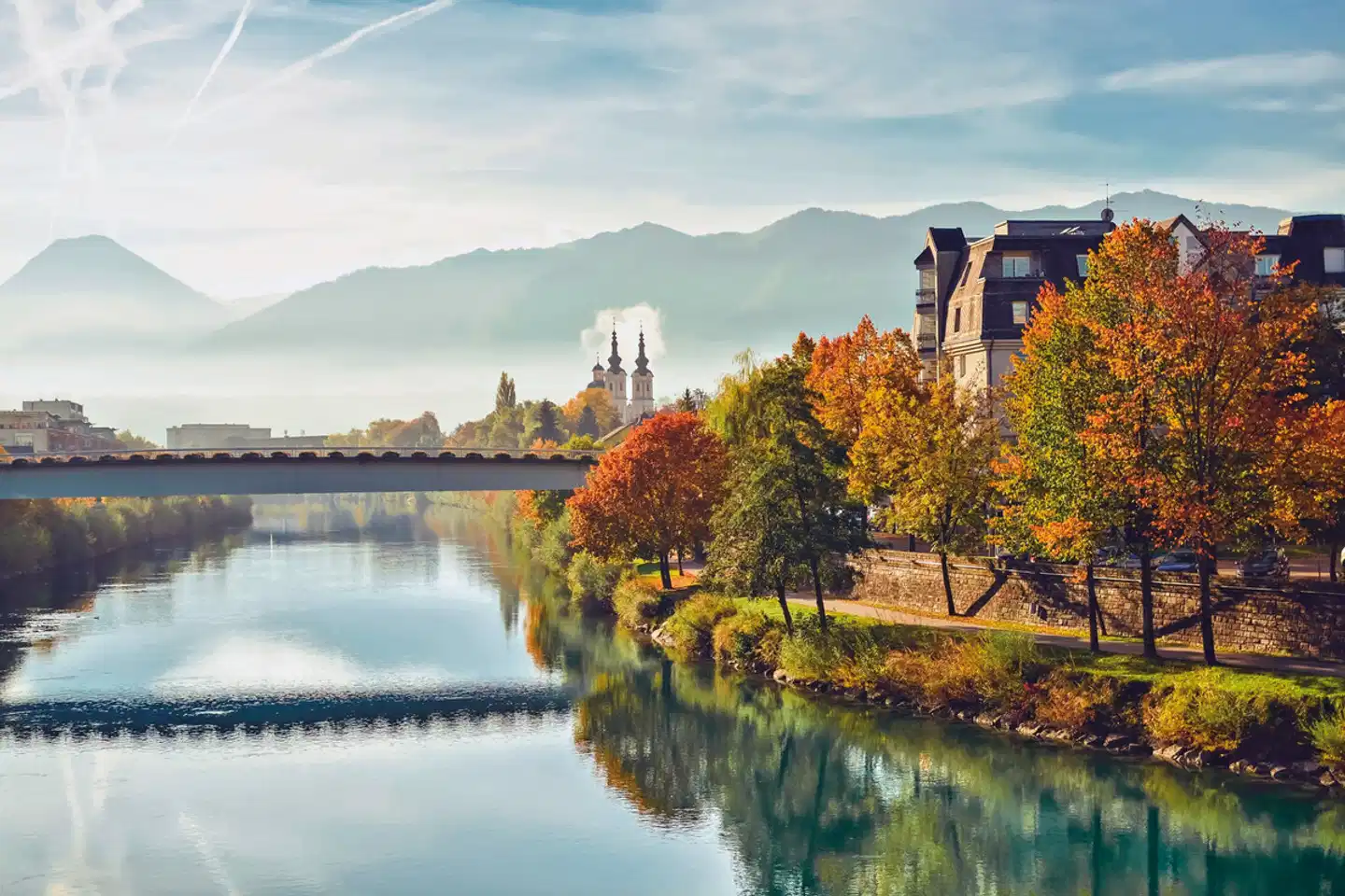 Kärntner Seen & Drau Radweg Landschaft