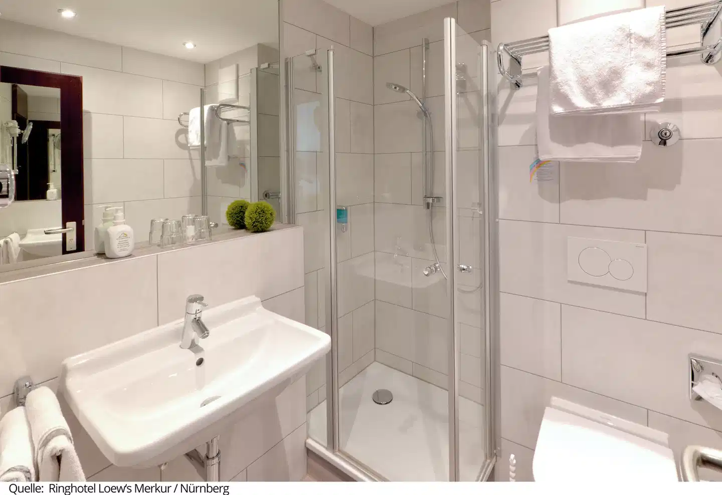 Ringhotel Loew's Merkur Badezimmer