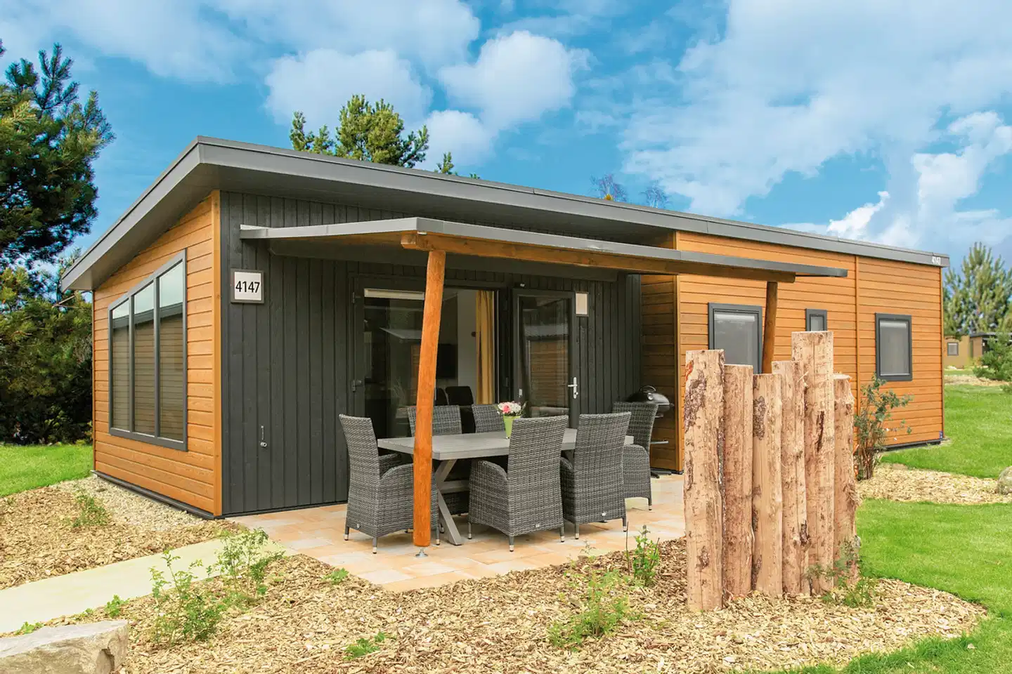 Tropical Islands Woodland Homes Terrasse