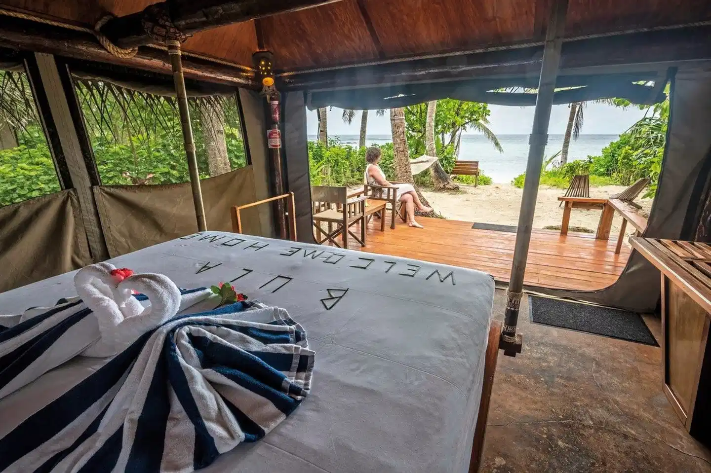 Barefoot Manta Island Resort Fiji Terrasse