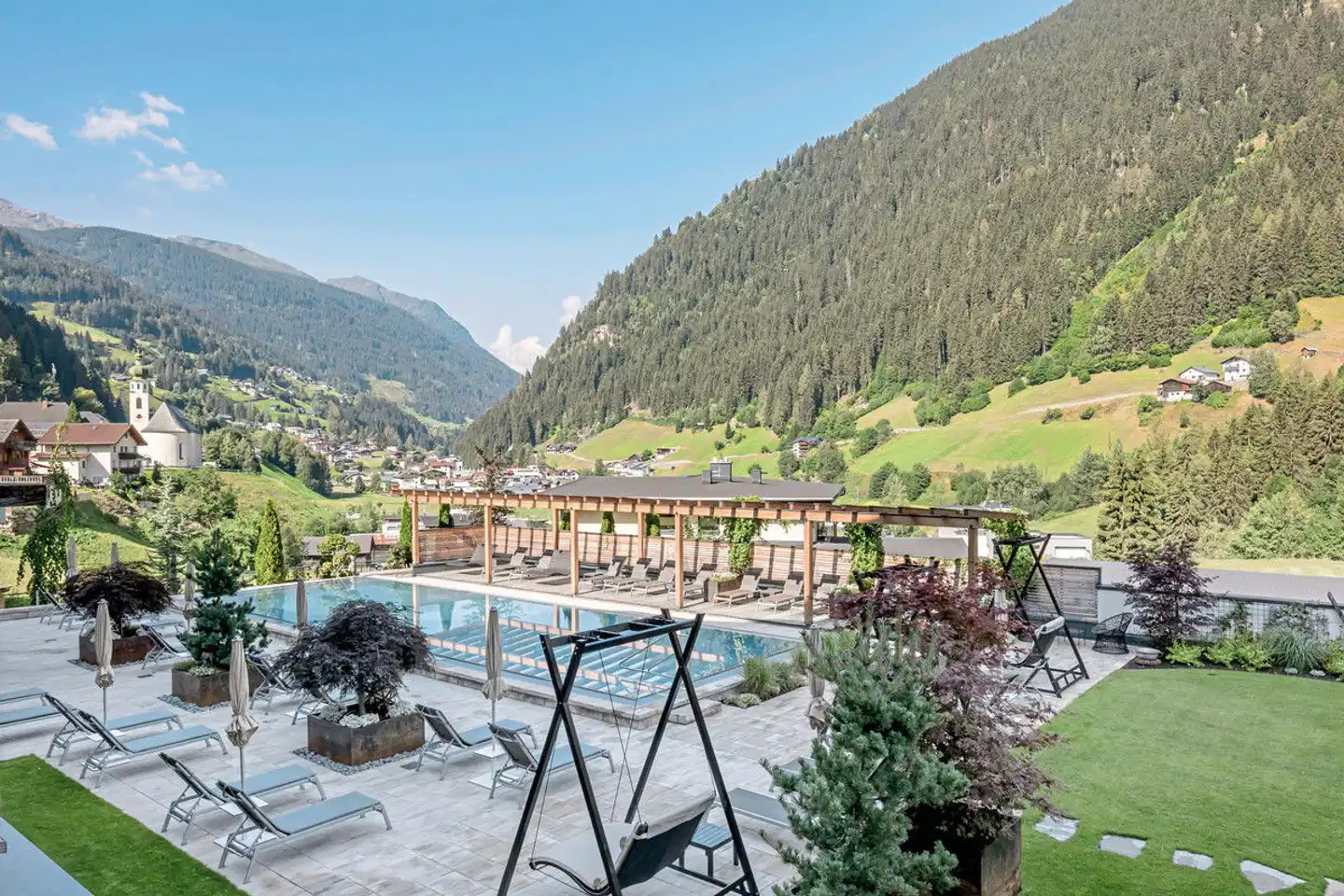 Alpines Balance Hotel Weisses Lamm Terrasse