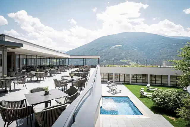 Das Mühlwald Quality Time Family Resort Terrasse