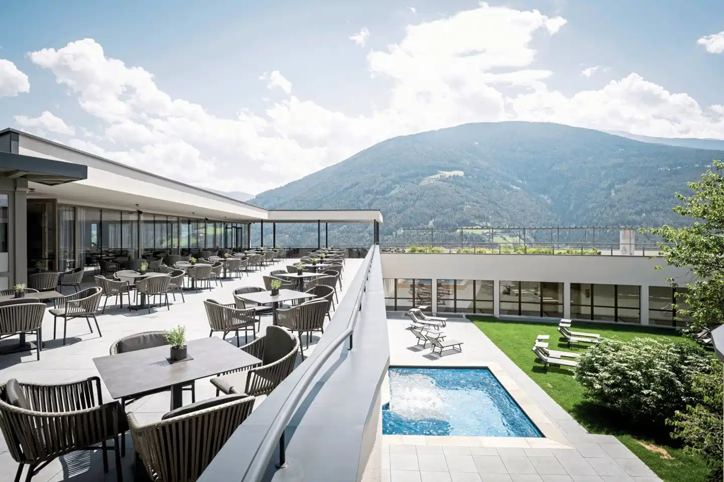 Das Mühlwald Quality Time Family Resort Terrasse