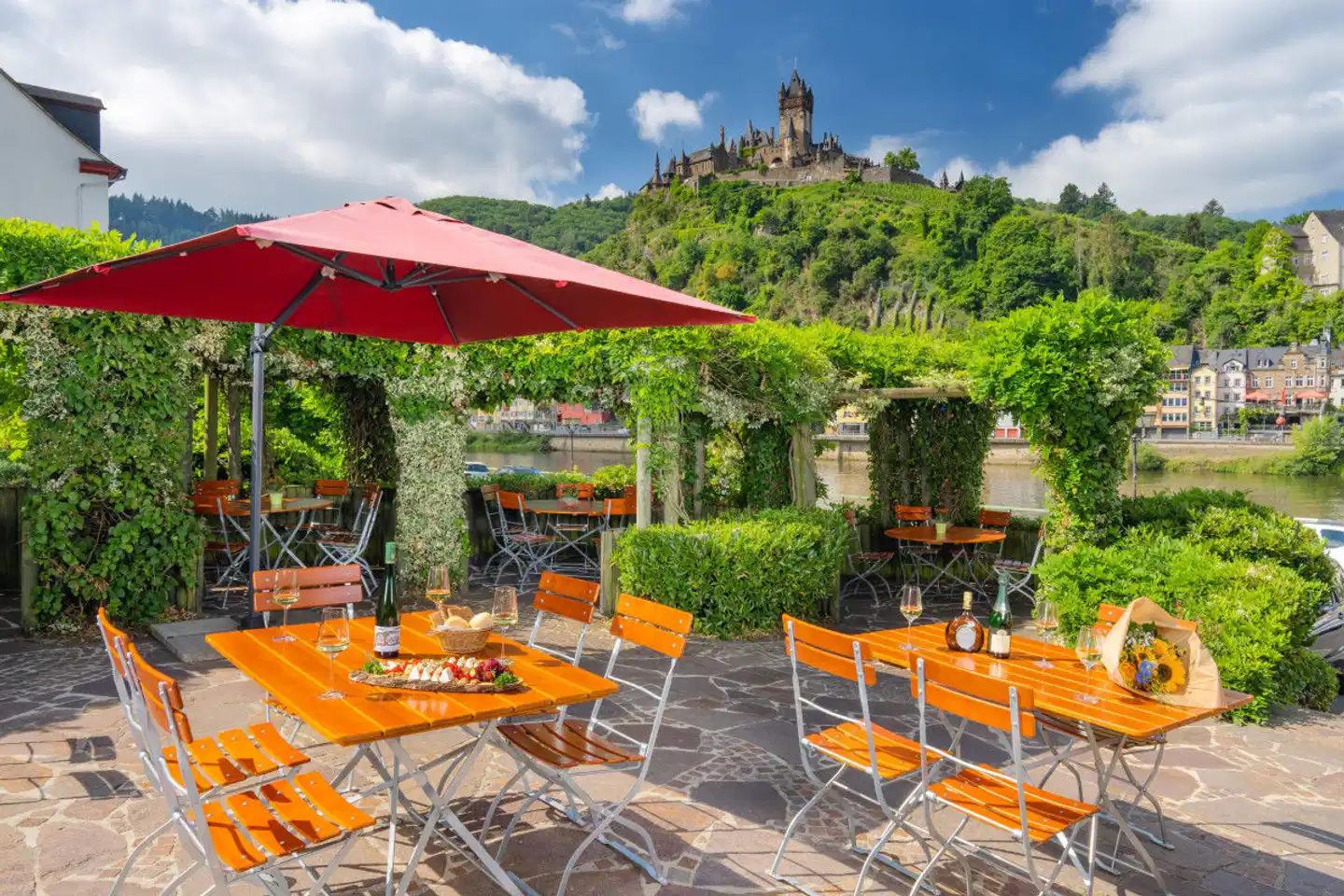 Moselstern Hotel Brixiade & Triton Cochem Terrasse