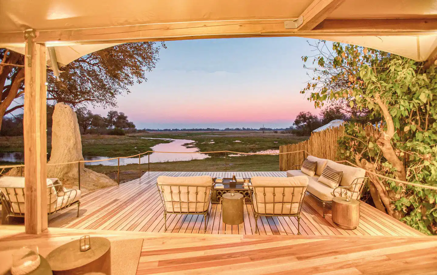 Khwai Leadwood Terrasse