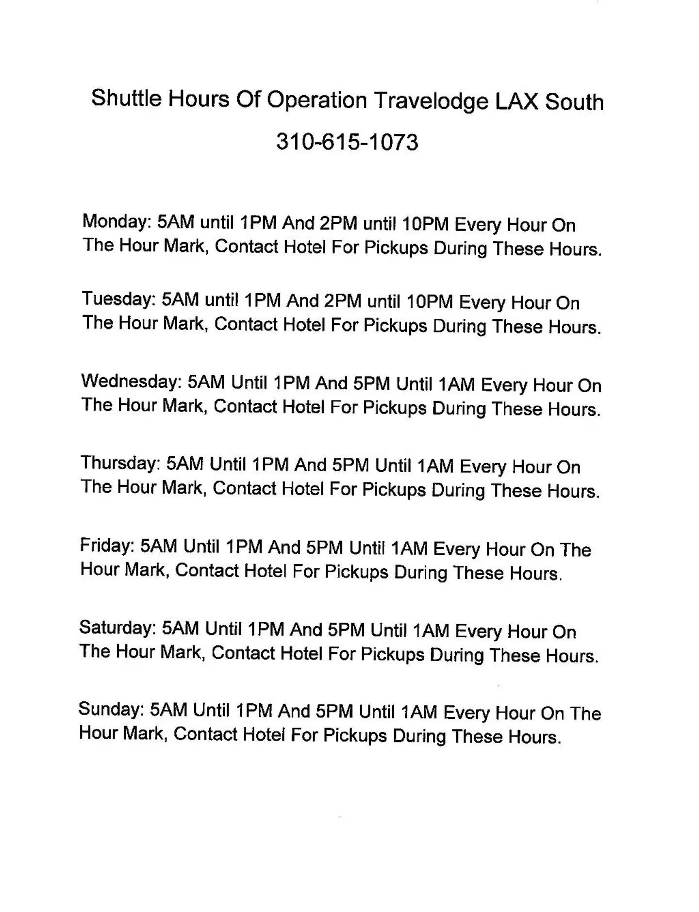 Travelodge by Wyndham LAX Landkarte