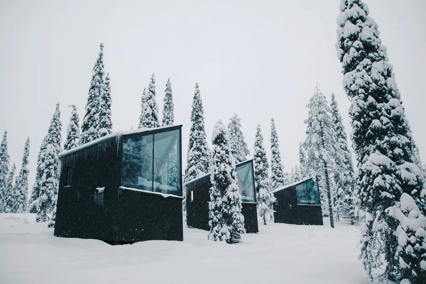 Winter-Faszination Finnland Terrasse