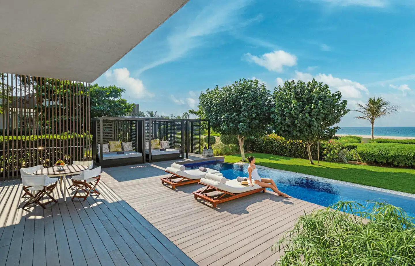 Al Zorah Beach Resort Terrasse