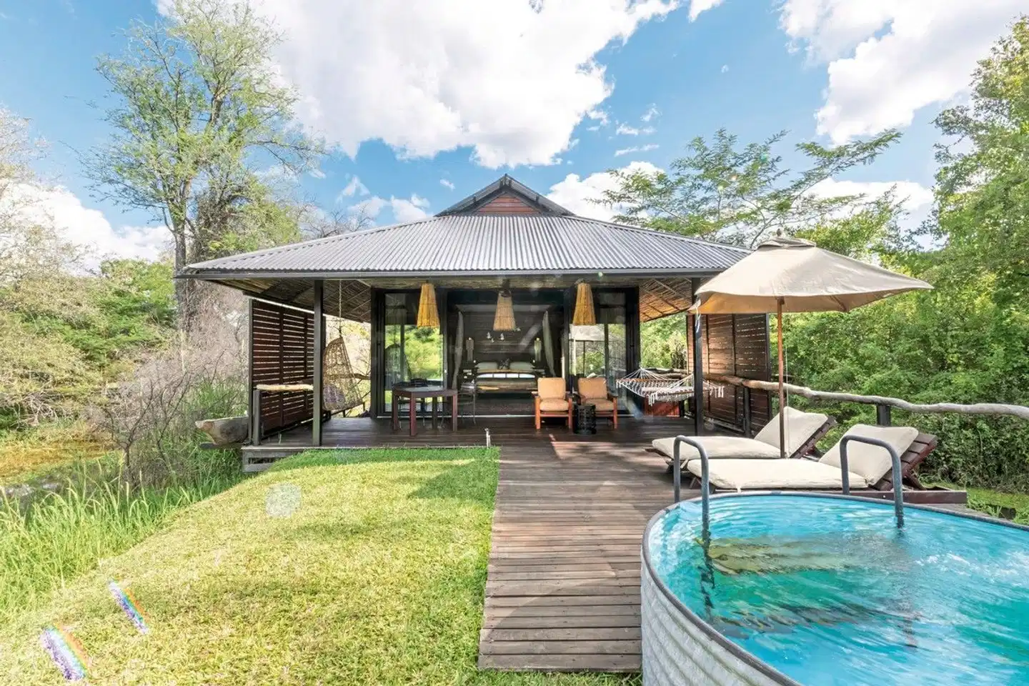 Mukwa River Lodge Terrasse