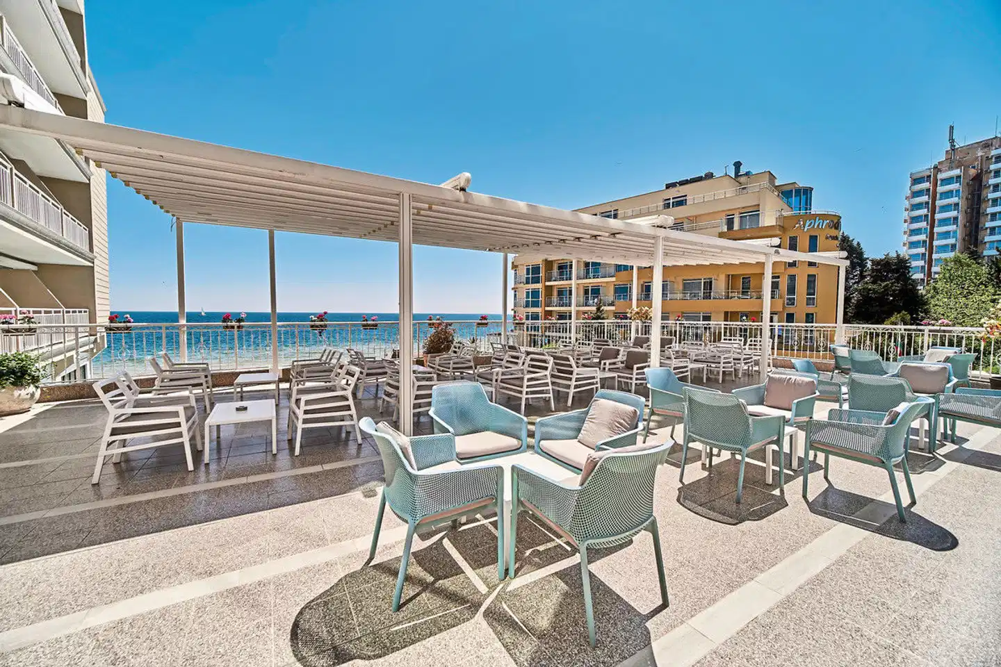 Bilyana Beach Hotel Terrasse