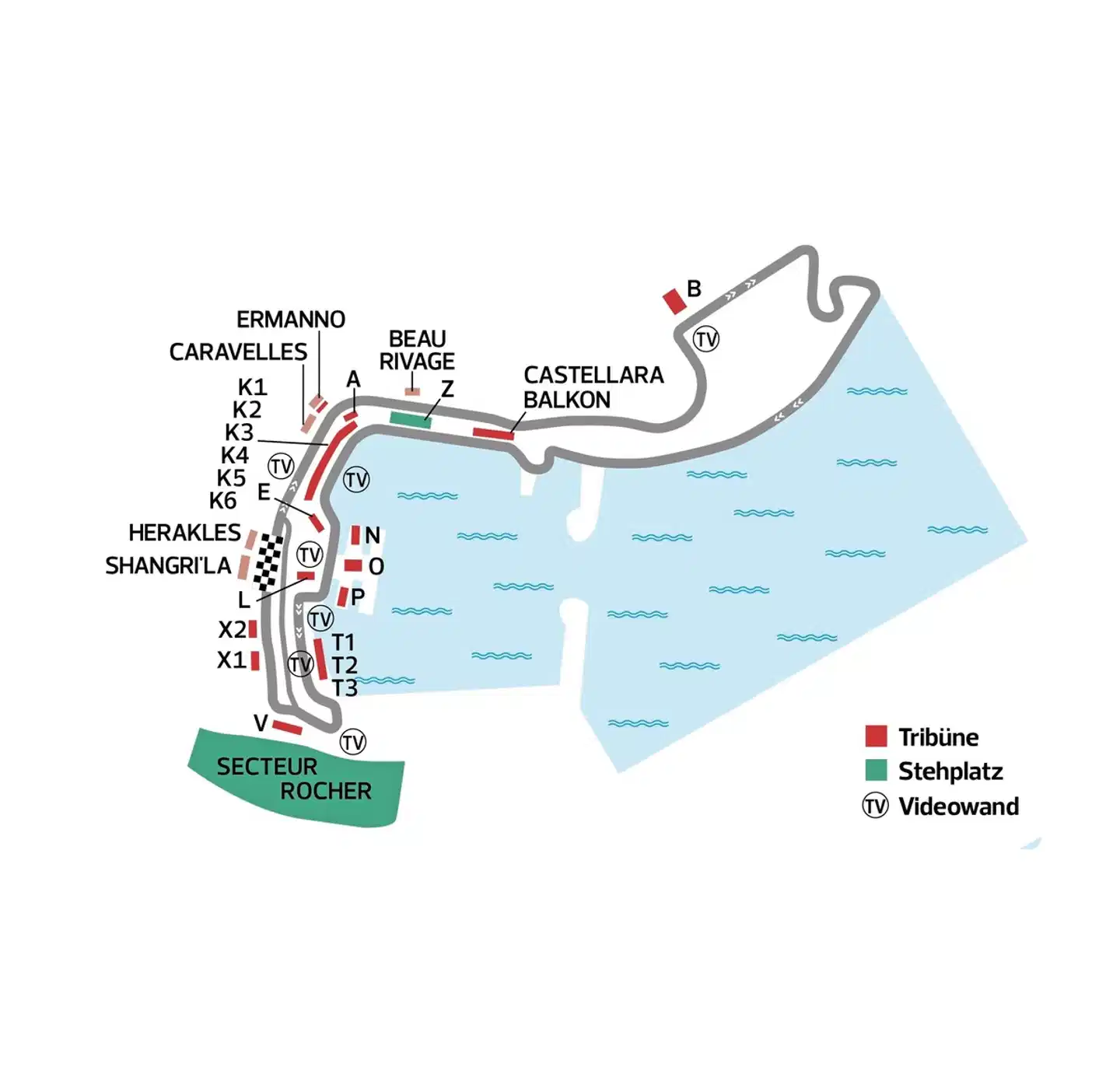 Hôtel Univers Nizza - inkl. Formel 1 Wochenend-Ticket Monaco Landkarte