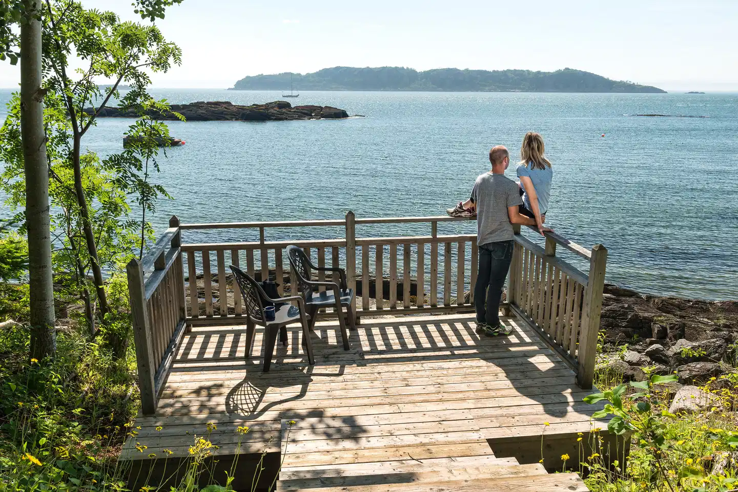 Île aux Lièvres Lodging Terrasse