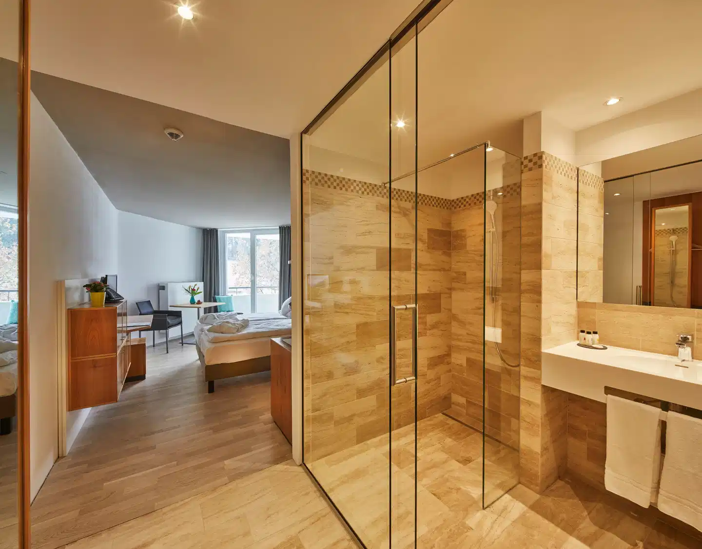 ElzLand Hotel Pfauen WELLNESS, SPA & VITALIS HOTEL Badezimmer