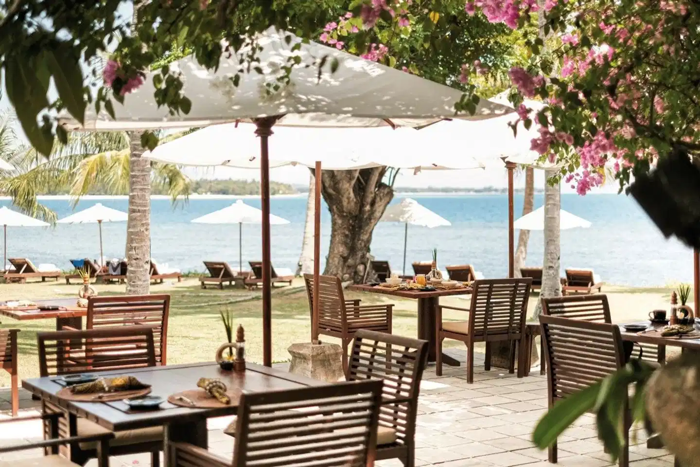 The Oberoi Beach Resort, Lombok Terrasse