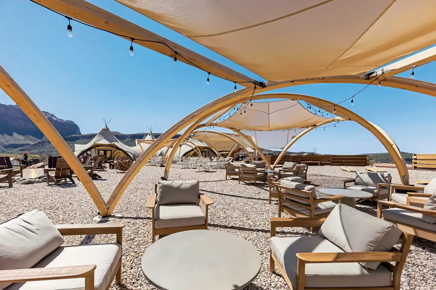 Under Canvas Zion Terrasse