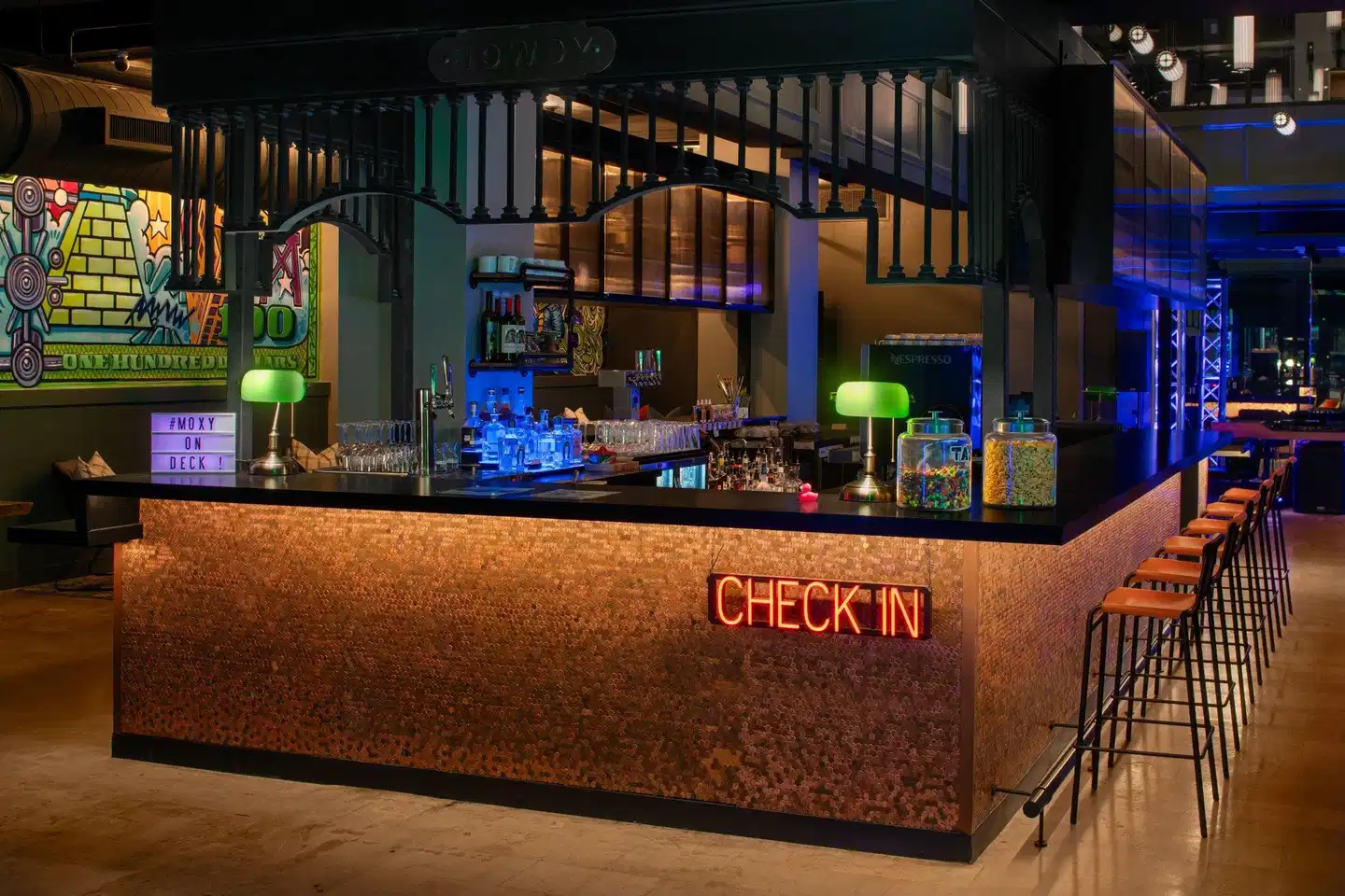 Moxy Houston Downtown Lobby