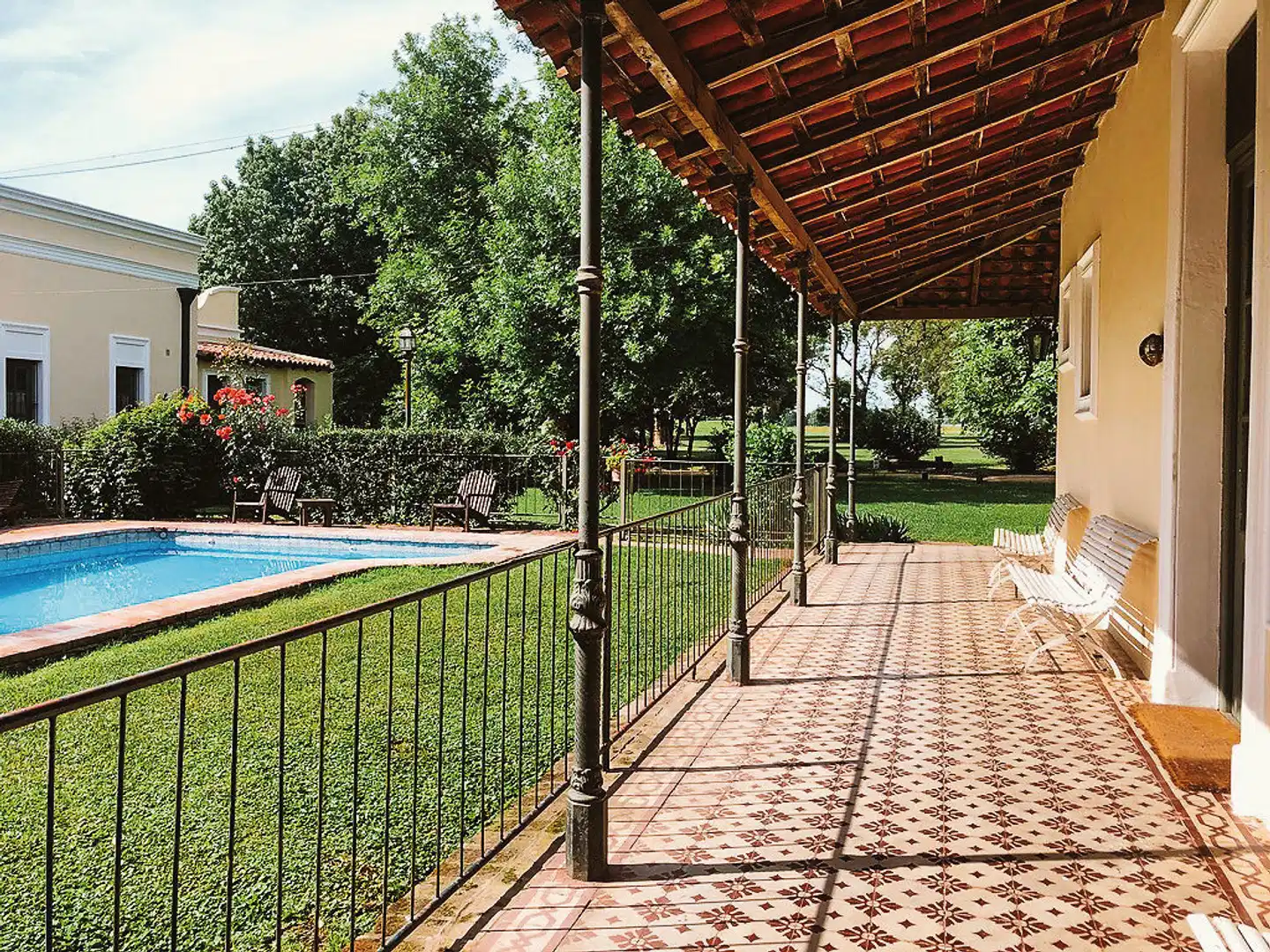 Estancia El Ombu de Areco Terrasse