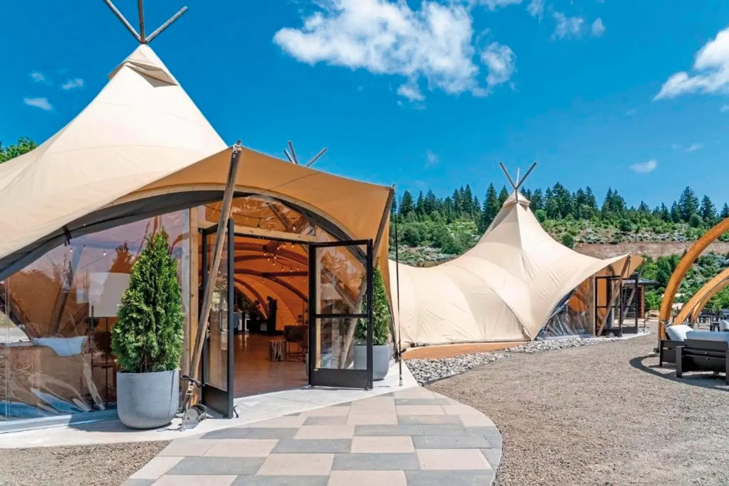 Under Canvas Columbia River Gorge Terrasse