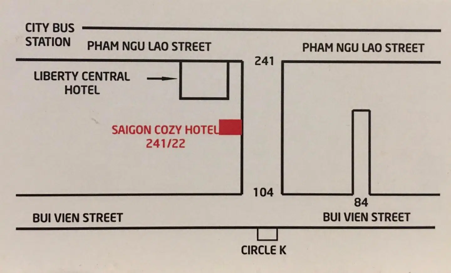 Saigon Cozy Hotel Landkarte