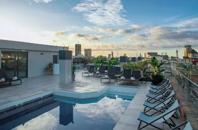 Hotel Silken Ramblas Barcelona Terrasse