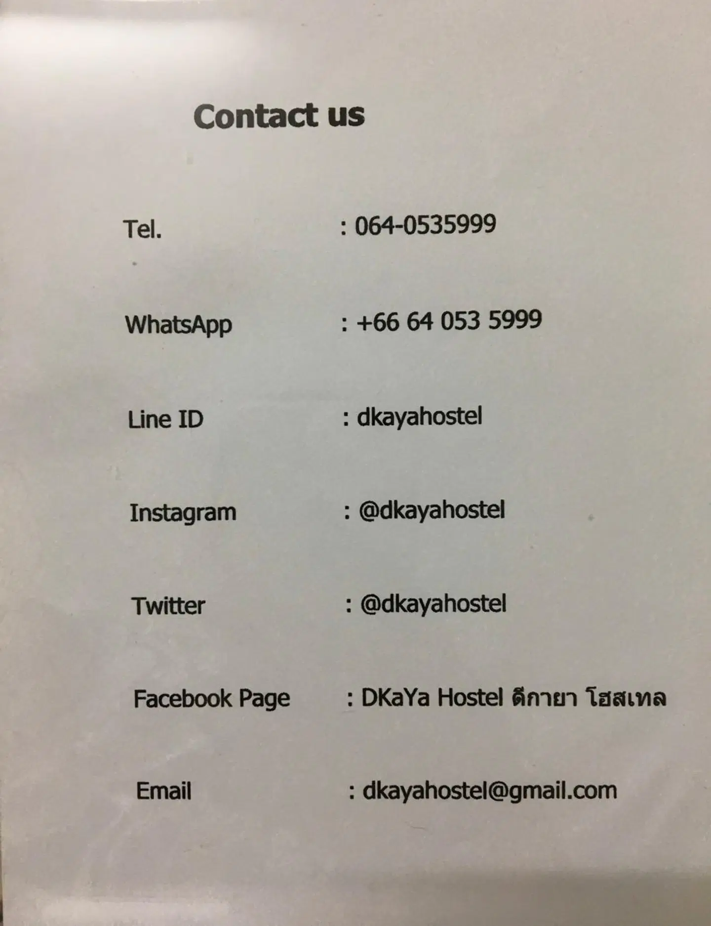 DKaYa Hostel Landkarte