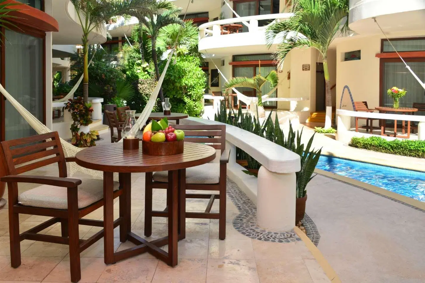 Playa Palms Beachfront Hotel Terrasse