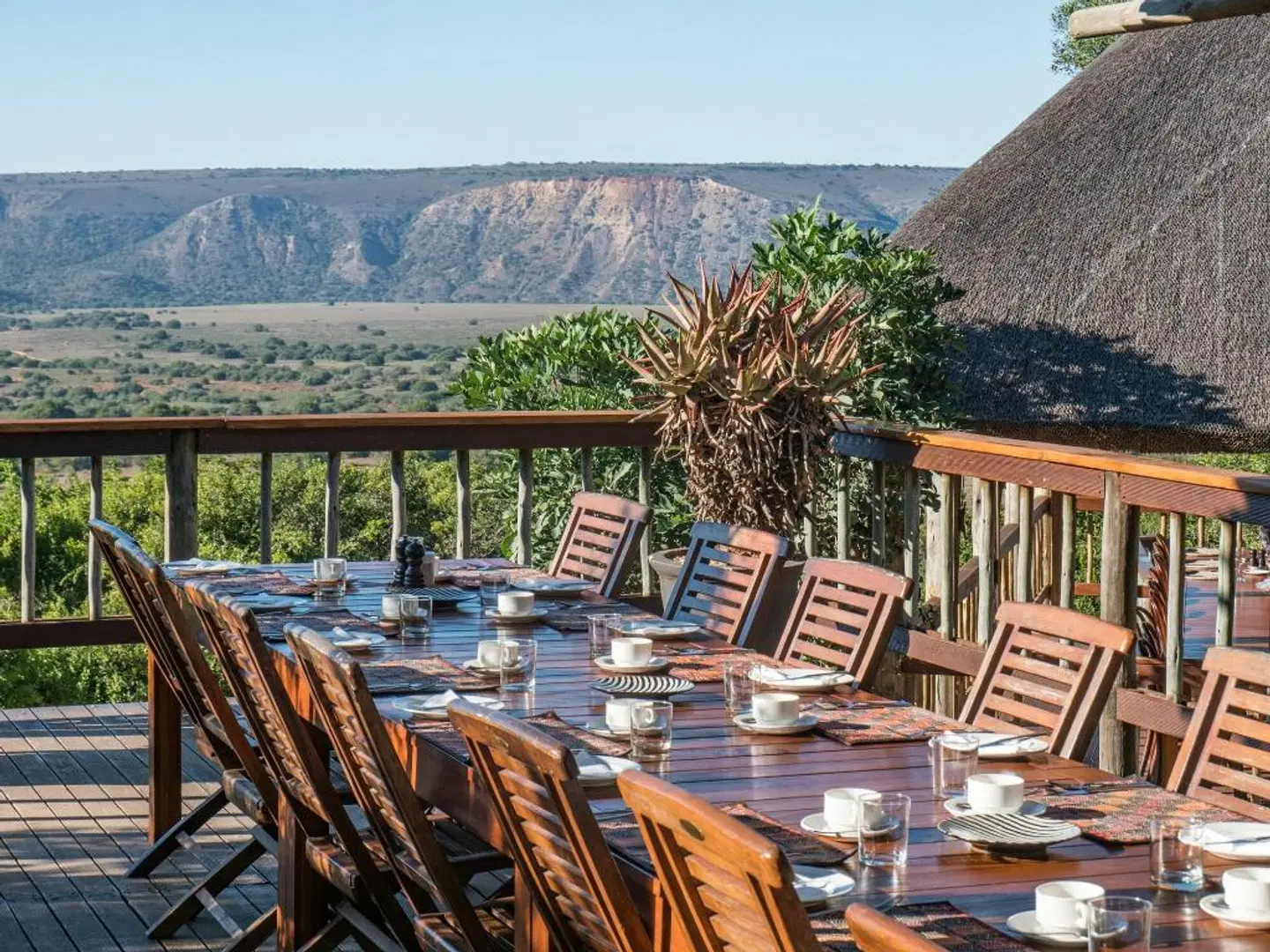 Amakhala Game Reserve - Woodbury Lodge Terrasse