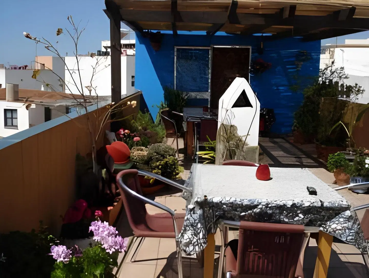 Hostal Plaza Cantarero Terrasse