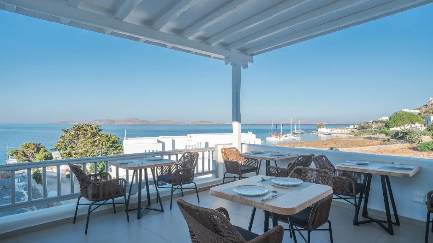 Manoulas Beach Hotel Terrasse