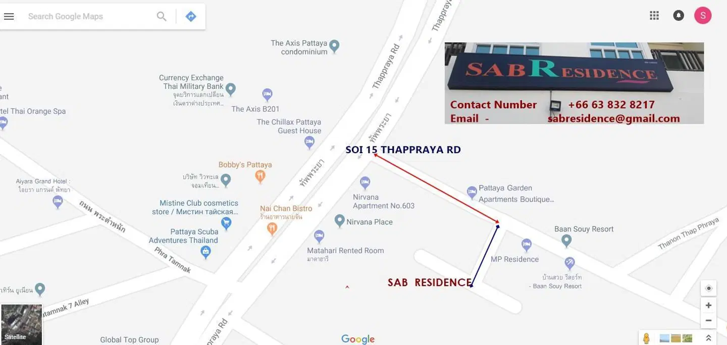 SAB Residence Landkarte