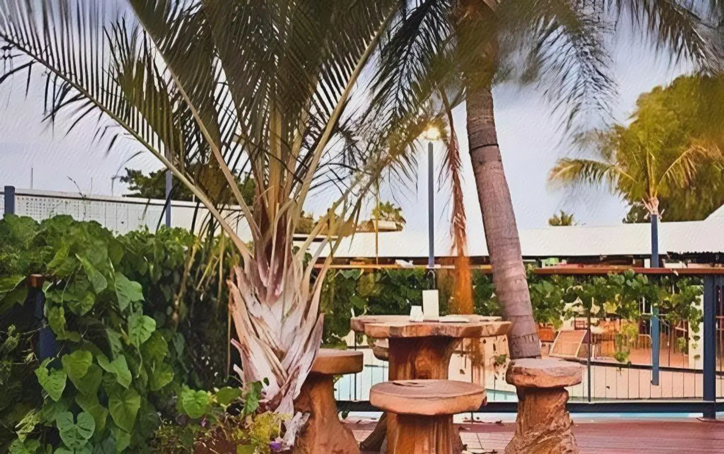 Potshot Hotel Resort Terrasse