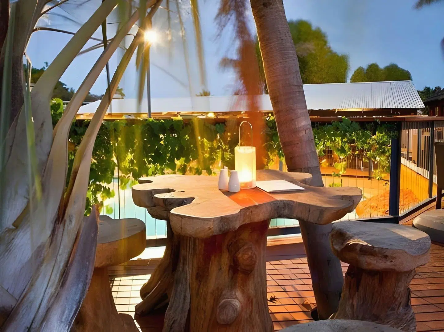 Potshot Hotel Resort Terrasse