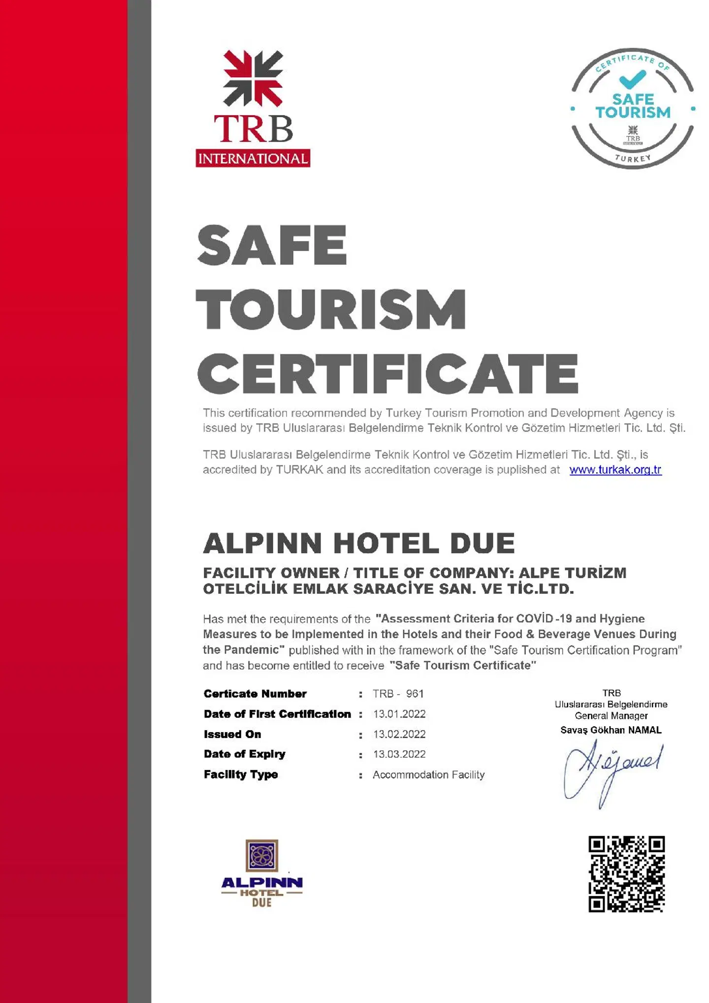Alpinn Hotel DUE Landkarte
