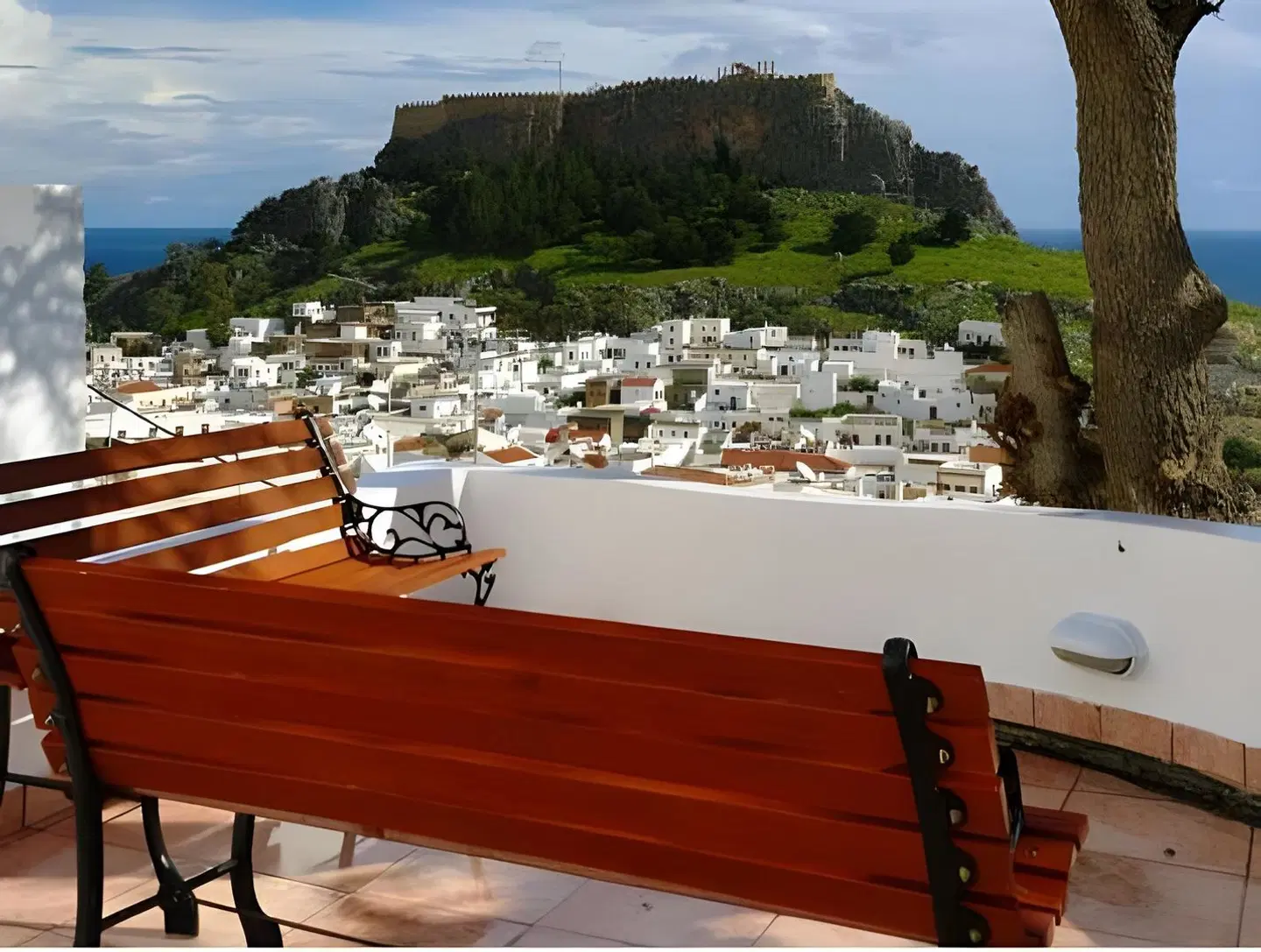Little Lindos Studios Terrasse
