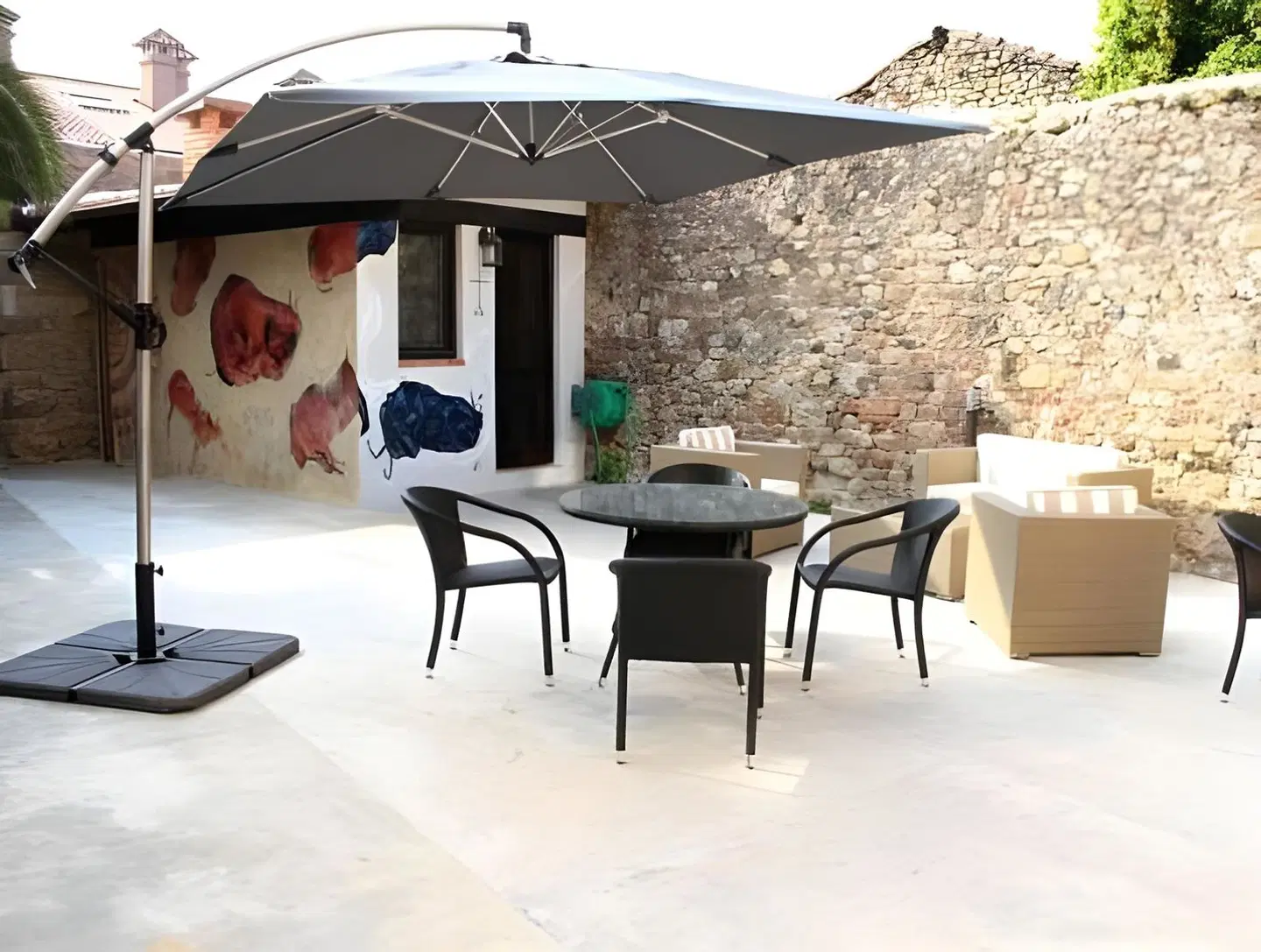Apartamentos Rurales La Villa de Piedra Terrasse