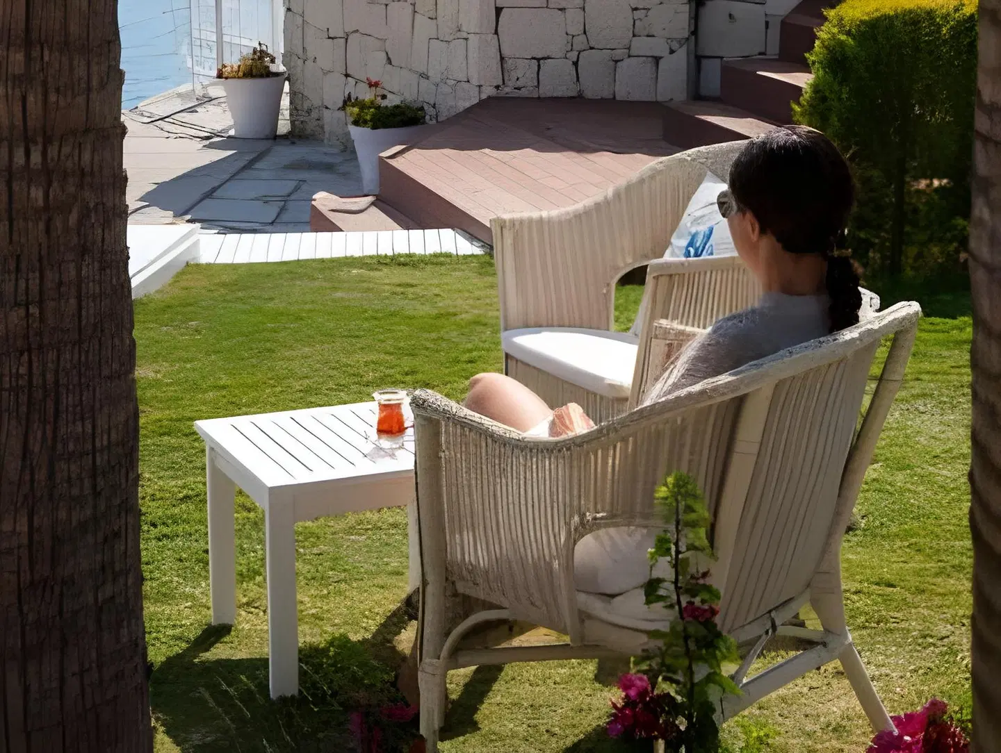 Port Alacati Hotel Terrasse