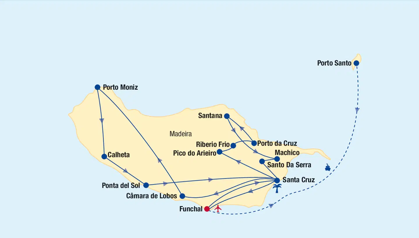 Madeira & Porto Santo Landkarte