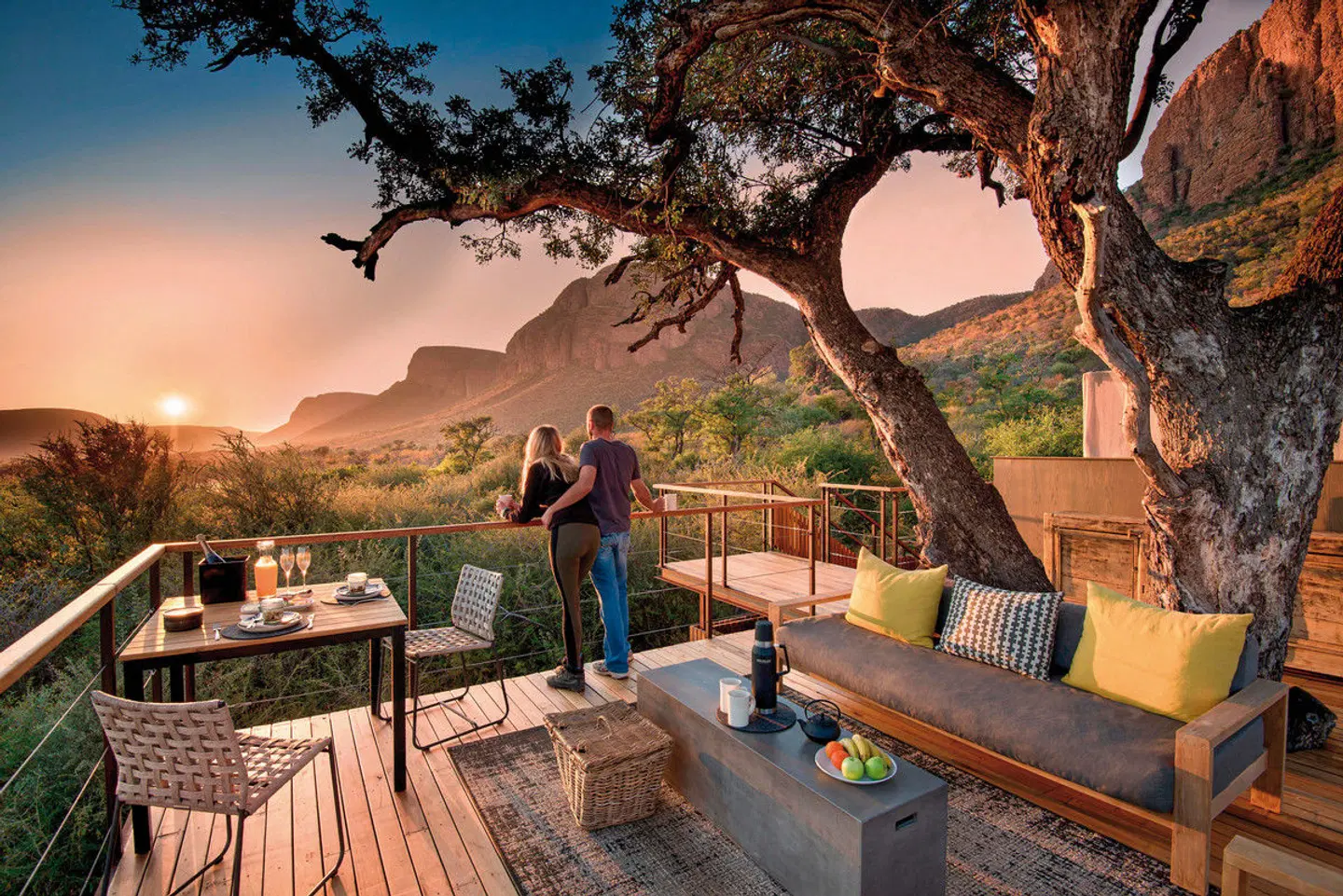 Auf Familiensafari in Südafrika mit More Hotels Terrasse
