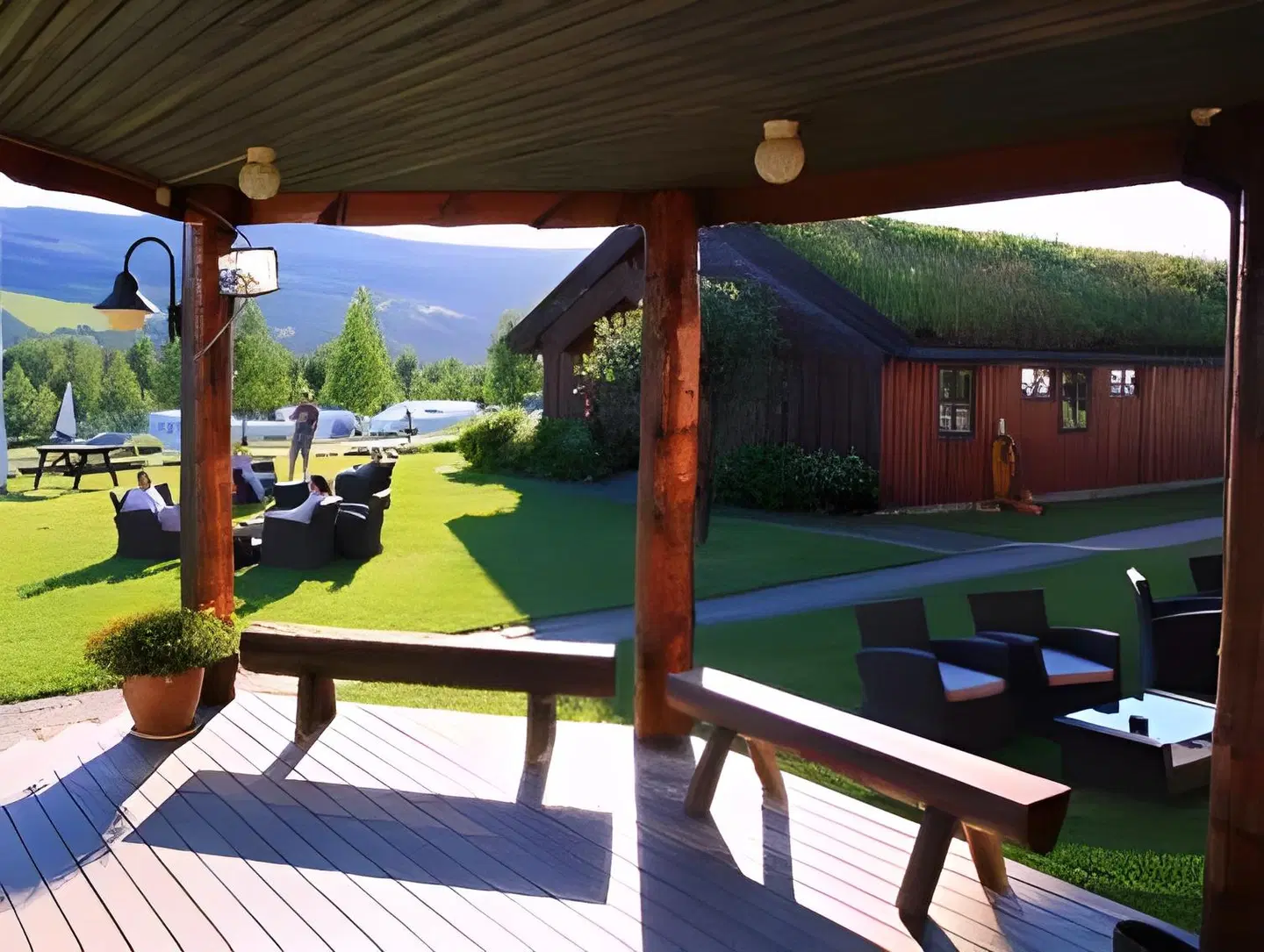 Lillehammer Turistsenter Camping Terrasse