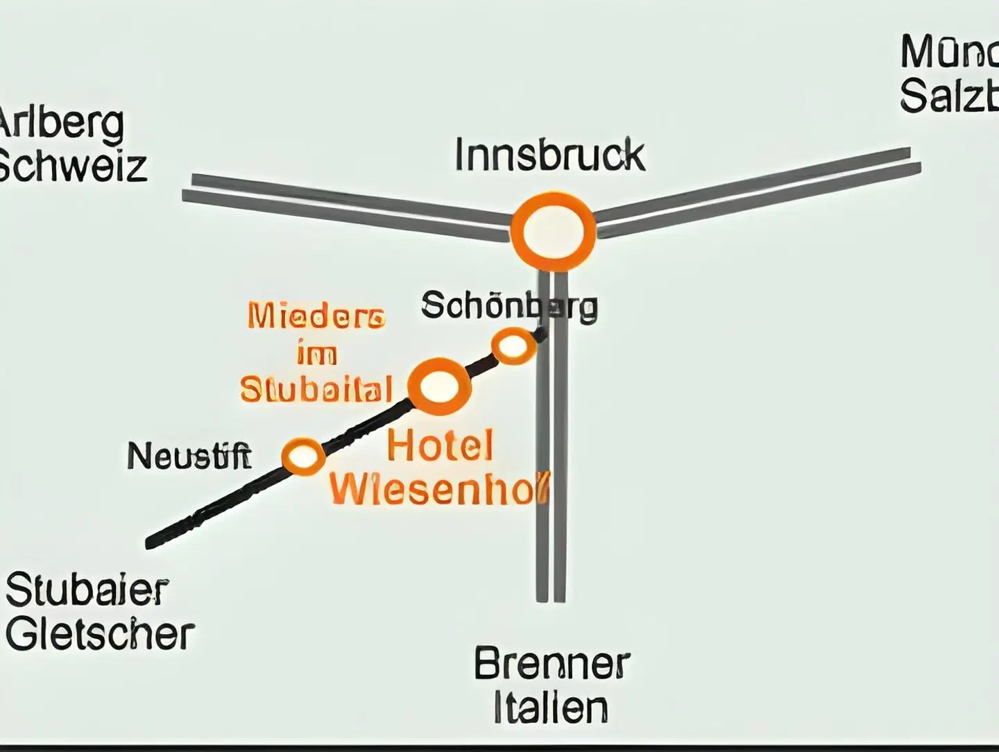 Hotel Wiesenhof Landkarte