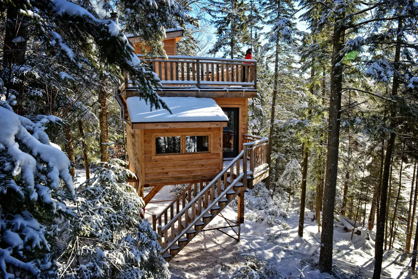 Les Refuges Perchés Mont-Tremblant Terrasse